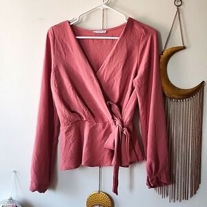 Pretty pink dressy blouse